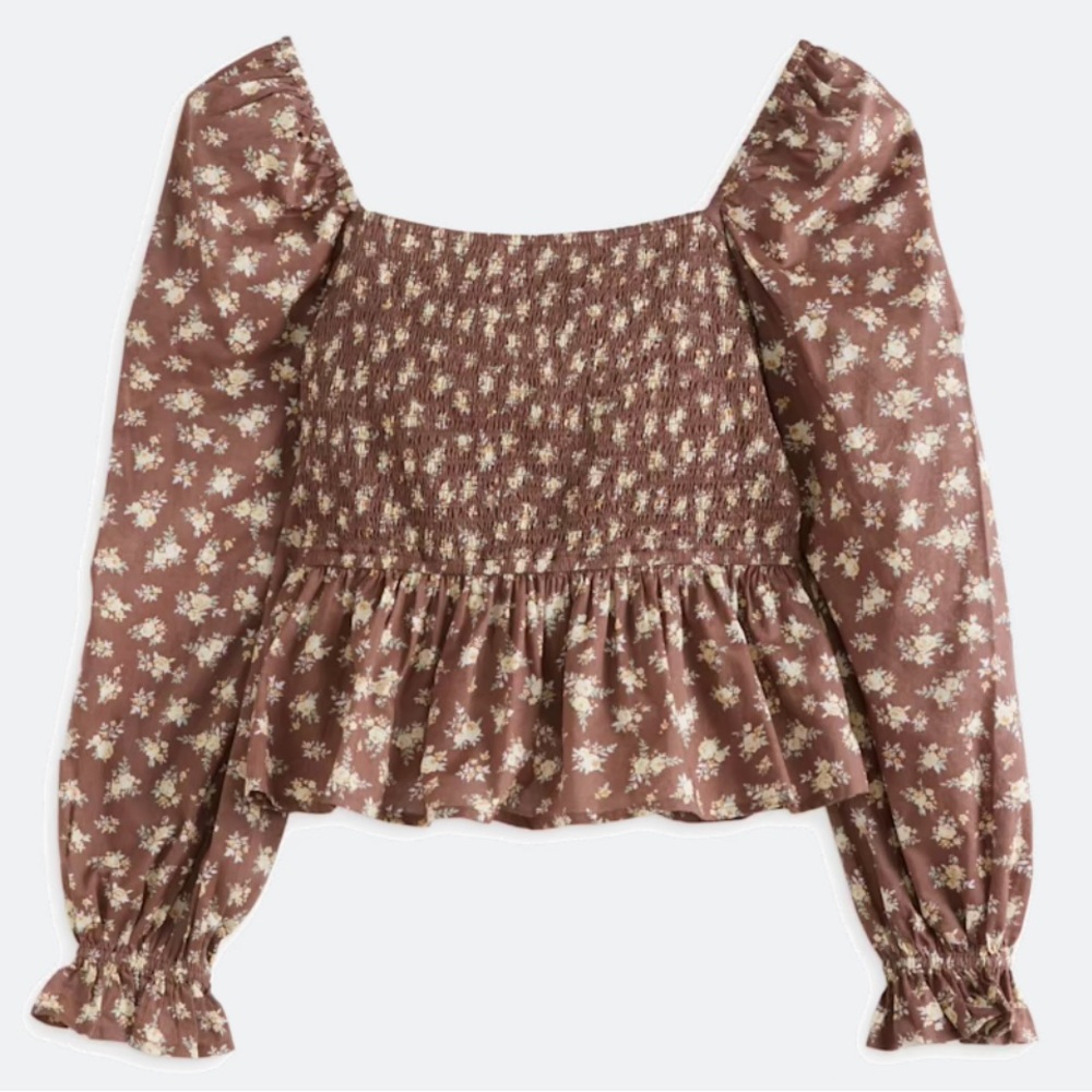DIZZY LIZZY LONG SLEEVE SMOCKED TOP